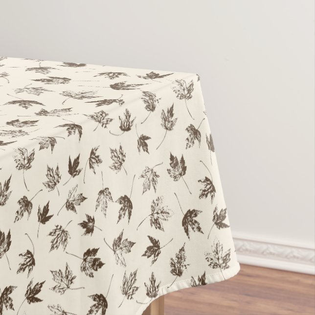 Fall Maple Leaves on cream - seamless pattern.   Tablecloth (In Situ)