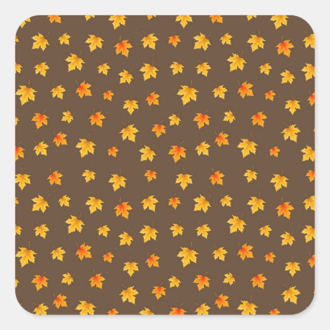  Fall Maple Leaves Square Sticker (Front)