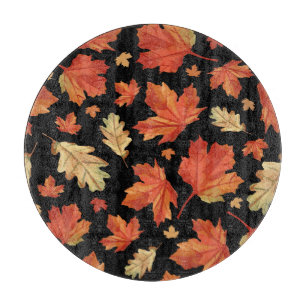 Fall Maple Leaves Thanksgiving Pattern Cutting Board
