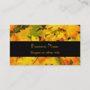 Fall Maple Leaves with Autumn Colours Business Card