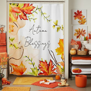 Fall maple leaves with custom text