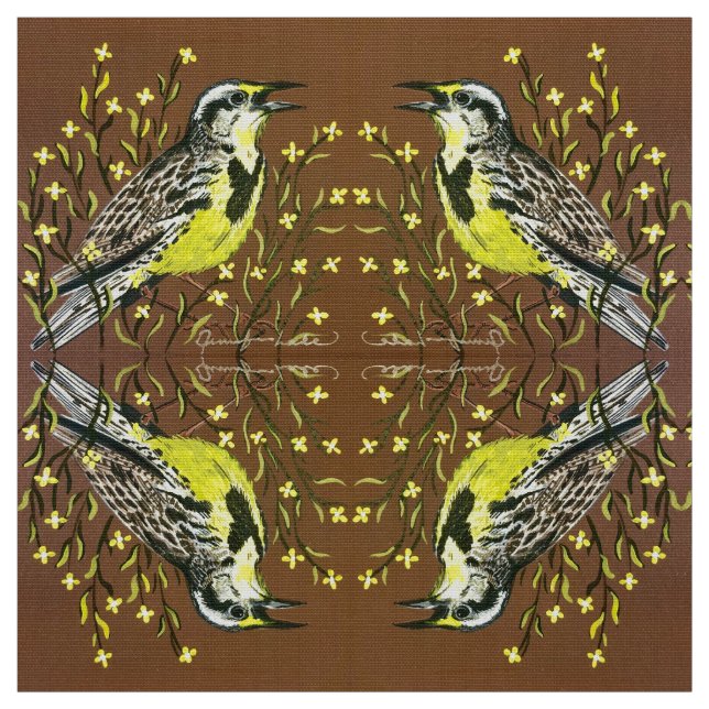 Fall Meadowlarks Fabric (Swatch)