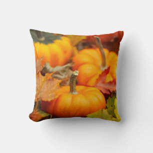 Fall Mini Pumpkins Throw Pillow