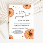 Fall Minimalist Pumpkin Baby Shower Invitation<br><div class="desc">Welcome your little one with our heartwarming Little Pumpkin Baby Shower Invitation Printable. Personalize to share the joy with your loved ones!

BS427</div>