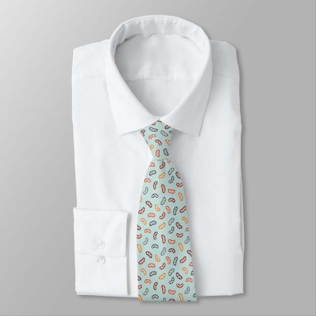 Fall Mitochondria on Sea Glass Tie (Tied)