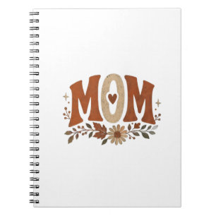 Fall Mom Boho Floral Terracotta Retro Earthy Wildf Notebook
