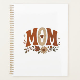 Fall Mom Boho Floral Terracotta Retro Earthy Wildf Planner