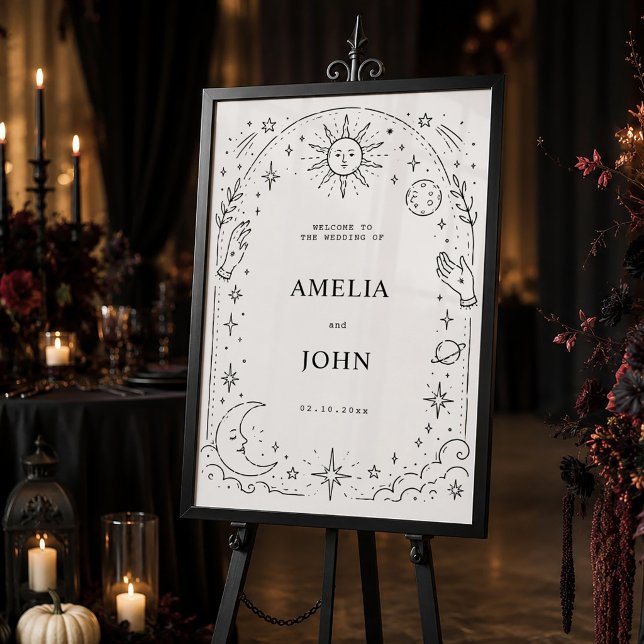Fall Moody Celestial Wedding Welcome Poster (Creator Uploaded)