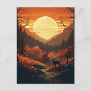 Fall Moon Postcard
