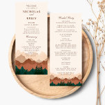 Fall Mountain Terracotta Forest Wedding Programs<br><div class="desc">This program is perfect for fall-themed mountain weddings.</div>