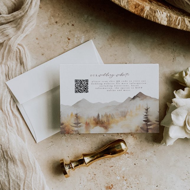 Fall Mountain Wedding RSVP Enclosure Card (Creator Uploaded)