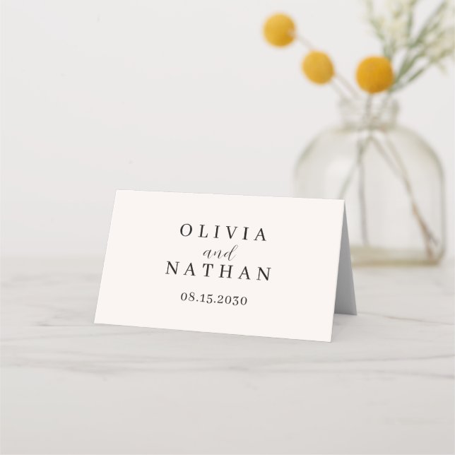 Fall Mountain Wedding Table Number Place Card (Back)