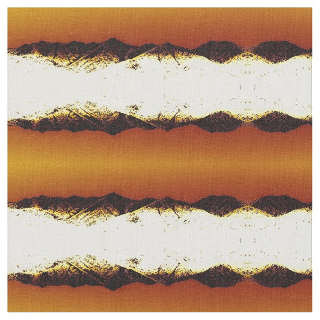 Fall Mountains Fabric (Close Up)