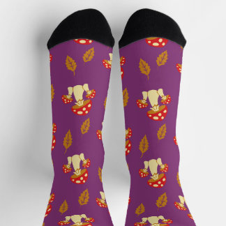 Fall mushroom socks