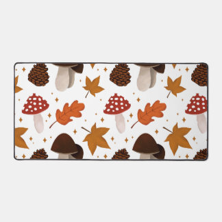 Fall & Mushrooms Pattern Desk Mat
