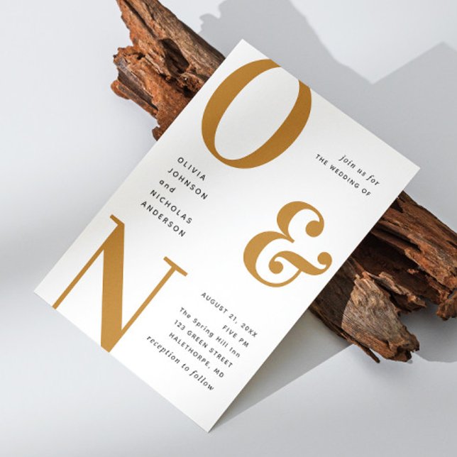 Fall mustard bold typography wedding QR details Invitation (Creator Uploaded)