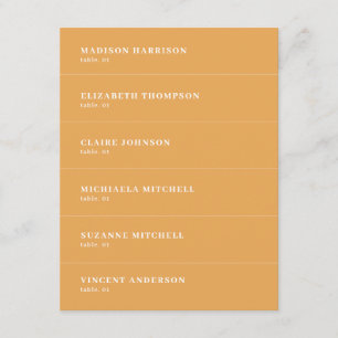 Fall Mustard Terracotta Wedding Place Card DIY