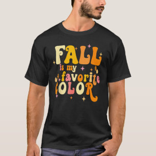 Fall My Favorite Color Retro Fall Leaves Autumn T-Shirt