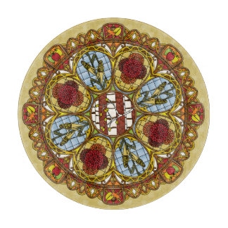 Fall Nouveau Glass Cutting Board