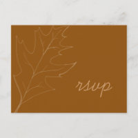 Fall Oak Leaf Wedding RSVP Response