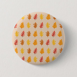 Fall Oak Leaves 2 Inch Round Button