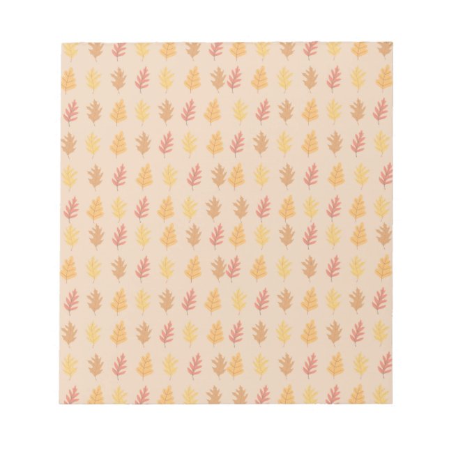 Fall Oak Leaves Notepad (Front)