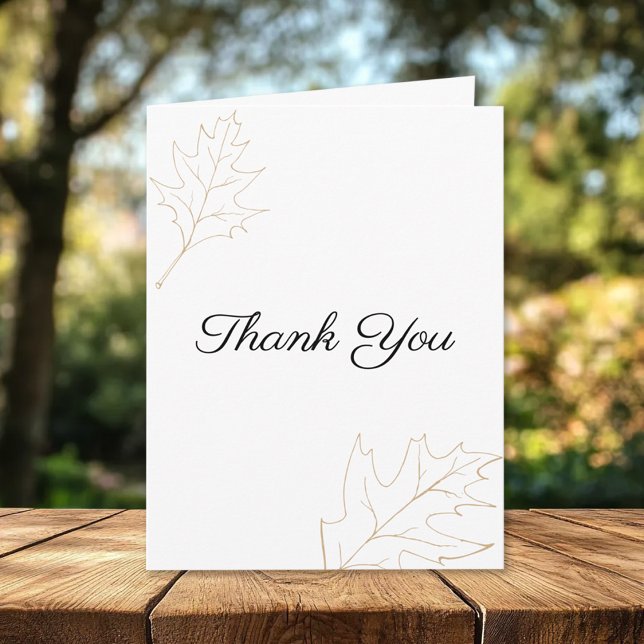 Fall Oak Leaves Sympathy Thank You Card (Creator Uploaded)