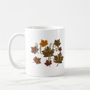 Fall October leaves watercolor Autumn Coffee Mug