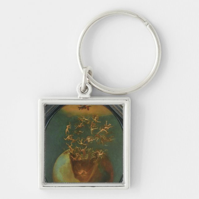 Fall of Satan and the Rebel Angels from Heaven Keychain (Front)