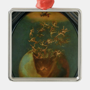 Fall of Satan and the Rebel Angels from Heaven Metal Ornament