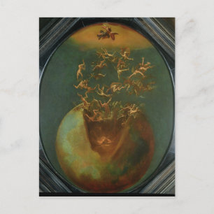 Fall of Satan and the Rebel Angels from Heaven Postcard
