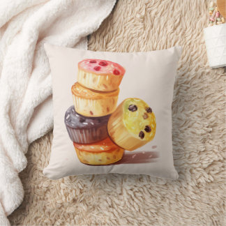 Fall of the Muffin Tower Throw Pillow