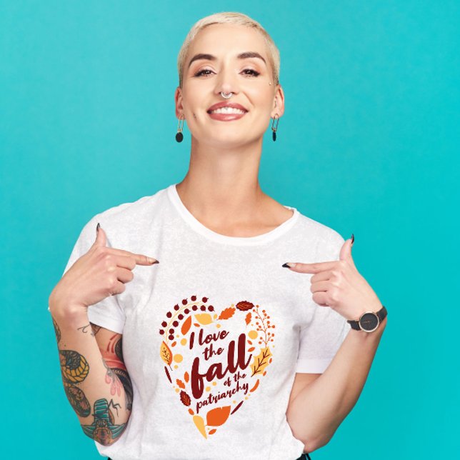 Fall of the Patriarchy Cute Seasonal Feminist T-Shirt (Creator Uploaded)