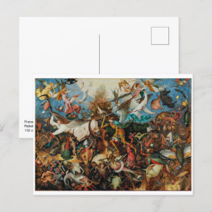 Fall of the Rebel Angels   Pieter Bruegel, Elder   Postcard