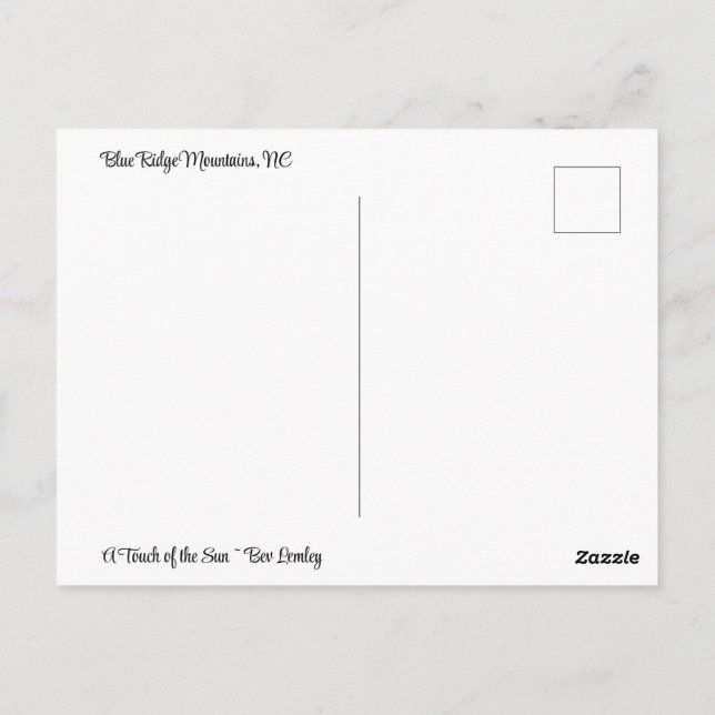 Fall on the Blue Ridge  Postcard (Back)