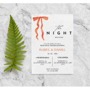 Fall or Autumn Theme Rehearsal Dinner Invitation