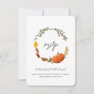 Fall or Thanksgiving Response RSVP Wedding Card