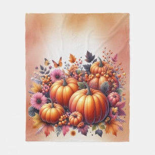 Fall or Thanksgiving themed Fleece Blanket