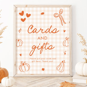 Fall Orange A Little Pumpkin Cards and Gifts Poster