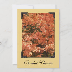 Fall Orange Leaves Bridal Shower Invitation