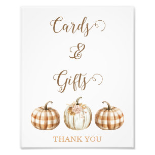 Fall Orange Pumpkin Baby Shower Sign