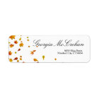 Fall Orange Red Leaves Return Address Label