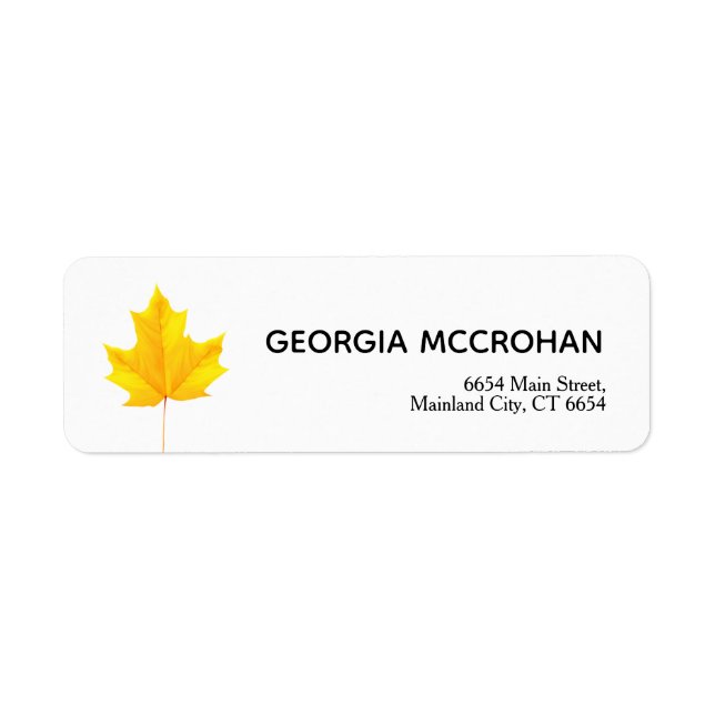 Fall Orange Yellow Leaves Return Address Label (Front)
