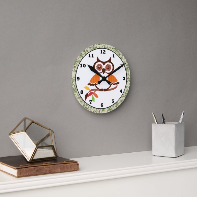 Fall Owl Clock (Office)