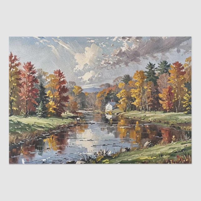 Fall Painting Print Tissue Paper (Front)