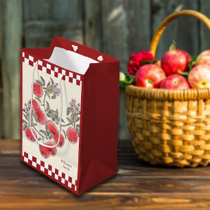 Fall Party Apple Harvest Thanksgiving Personalize Medium Gift Bag