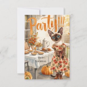 Fall Party Invitation Card – Cozy Autumn Gathering