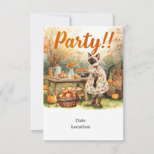 Fall Party Invitation Card – Cozy Autumn Gathering
