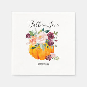 fall party, pumpkin, autumn Cocktail Paper Napkins