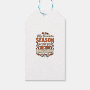 Fall Patriarchy Vintage Feminist Autumn Shirt Desi Gift Tags